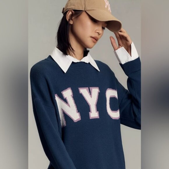 Anthropologie Sweaters - NWT Size M  Maeve NYC Graphic Twofer Sweater